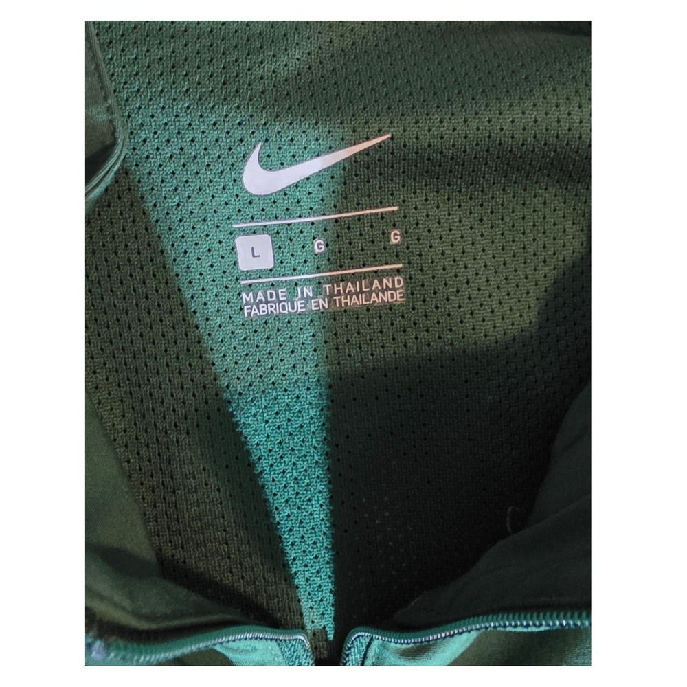 Nike Green PH Football Quarter Zip Short Sleeve Pullover Jacket Mens Large - Picture 6 of 8
